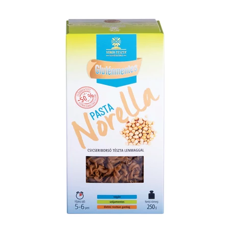 Pasta Norella GLUTÉNMENTES csicseriborsó tészta lenmaggal - orsó 250g